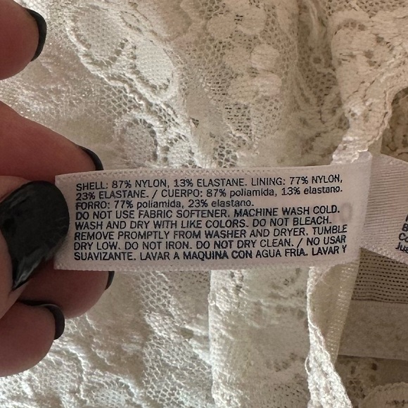 Old Navy Wireless Lace Bralette Size XXL Cream Ivory Off White Adjustable - Picture 4 of 4